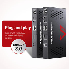 AV Access HDMI eARC Extender is plug-and-play for quick setup