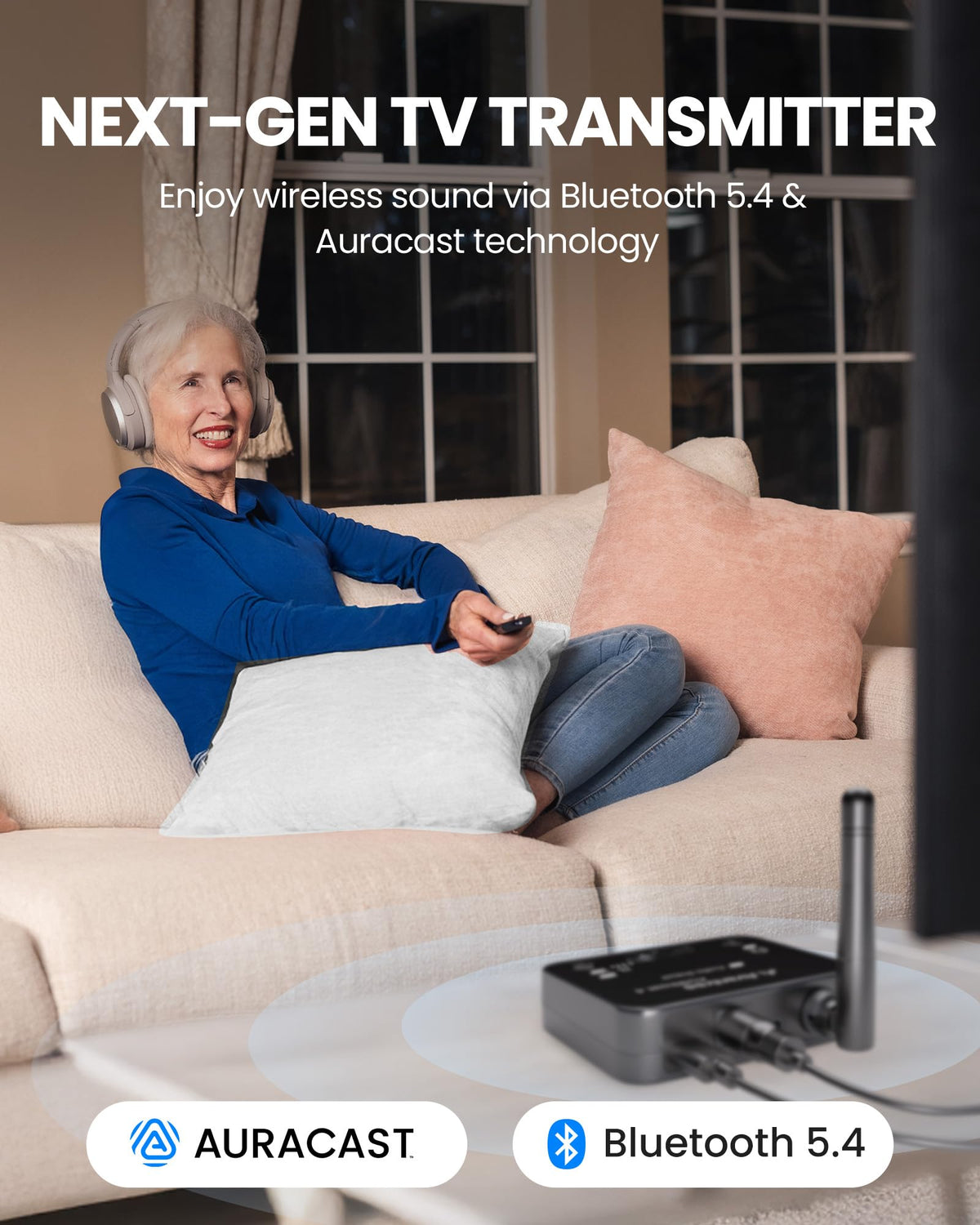 Avantree Audikast 4 Bluetooth mode icon enables single-device listening