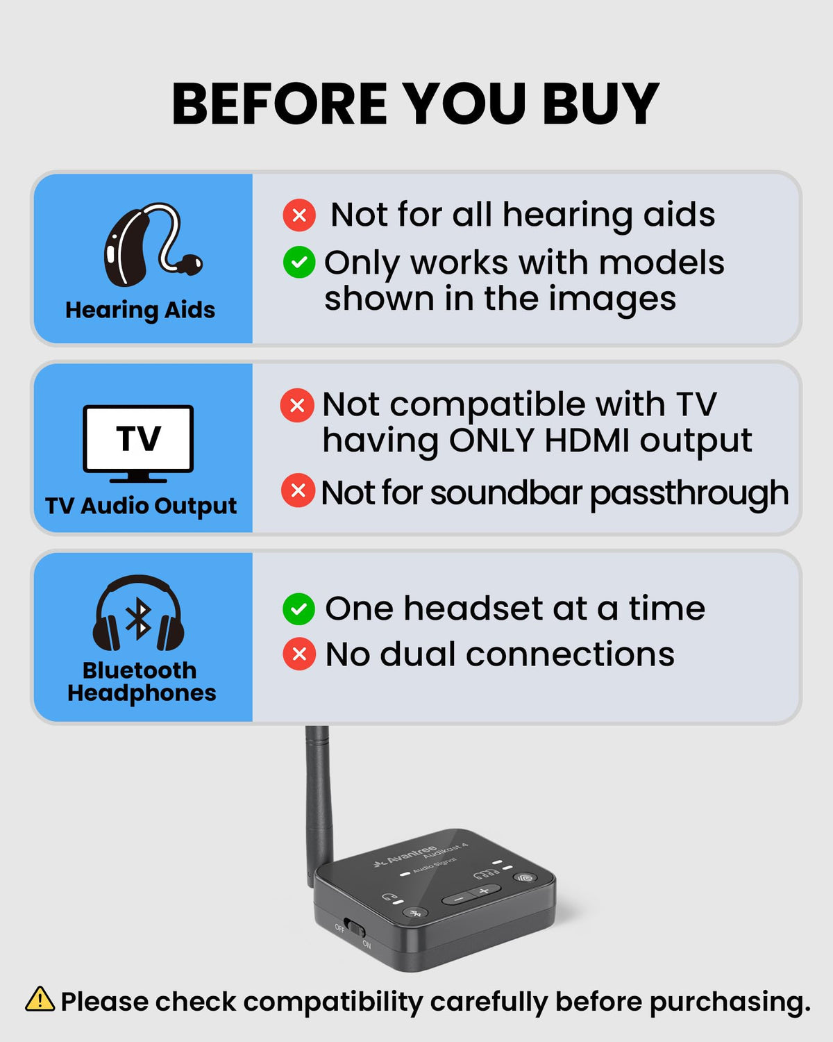 Avantree Audikast 4 TOSLINK port illustrates easy TV connection