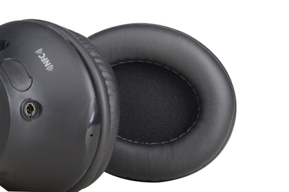 Avantree black replacement earpads close-up memory foam for durable comfort