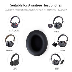 Avantree compatibility-focused earpads with HT5009 and DG59M visuals