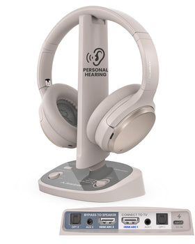 Avantree Crescendo Me front view, comfortable wireless TV headphones.