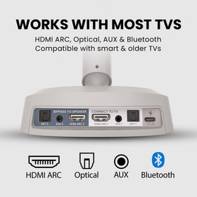 Avantree Crescendo Me multi-headphone setup for family viewing.
