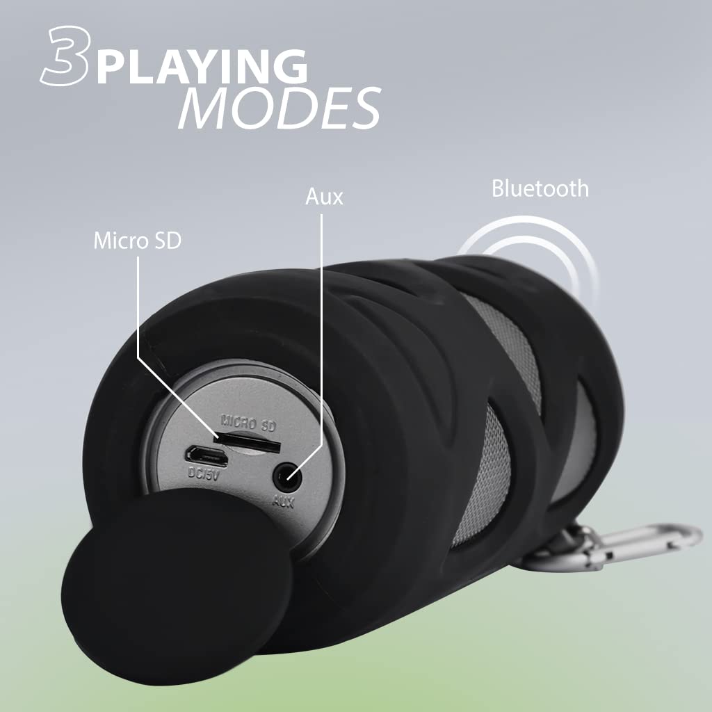 Avantree Cyclone detail showing controls and SD/AUX ports, versatile connectivity