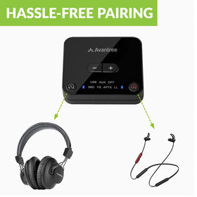 Avantree D4169 aptX LL low-latency tech improves lip-sync during viewing.