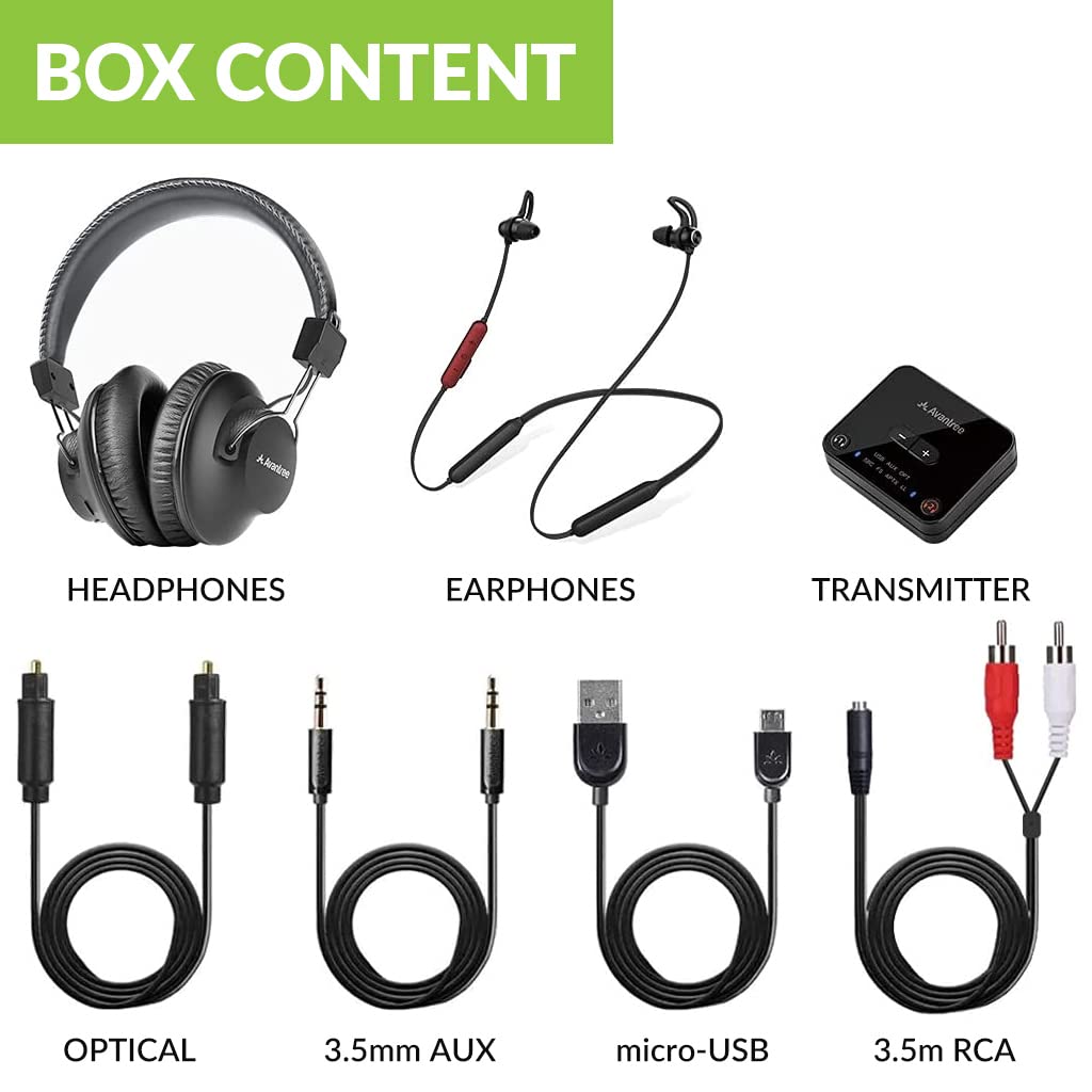 Avantree D4169 long battery life supports extended movie nights.