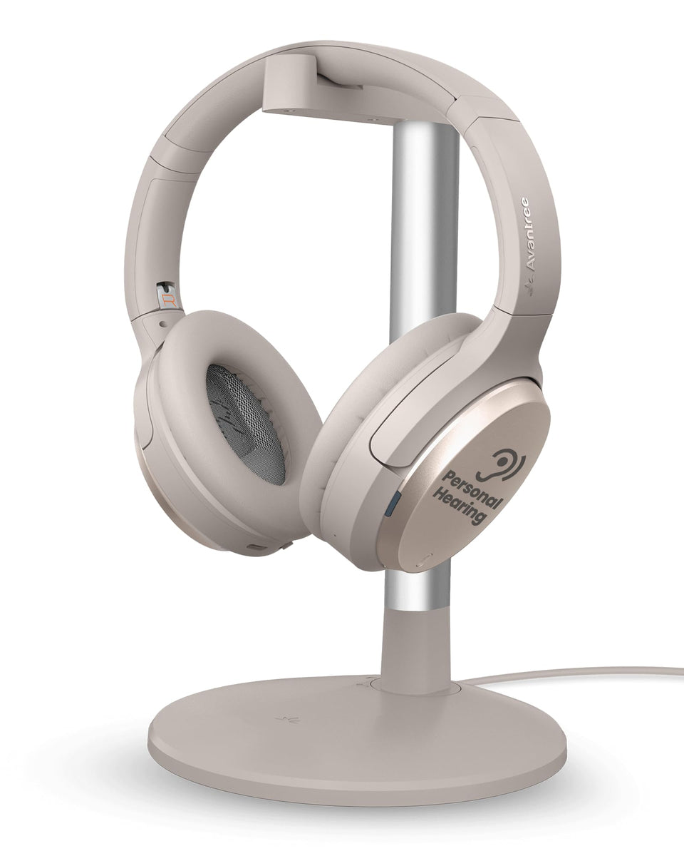 Avantree Eon Me hearing test for left and right ears personalizes sound for clarity.