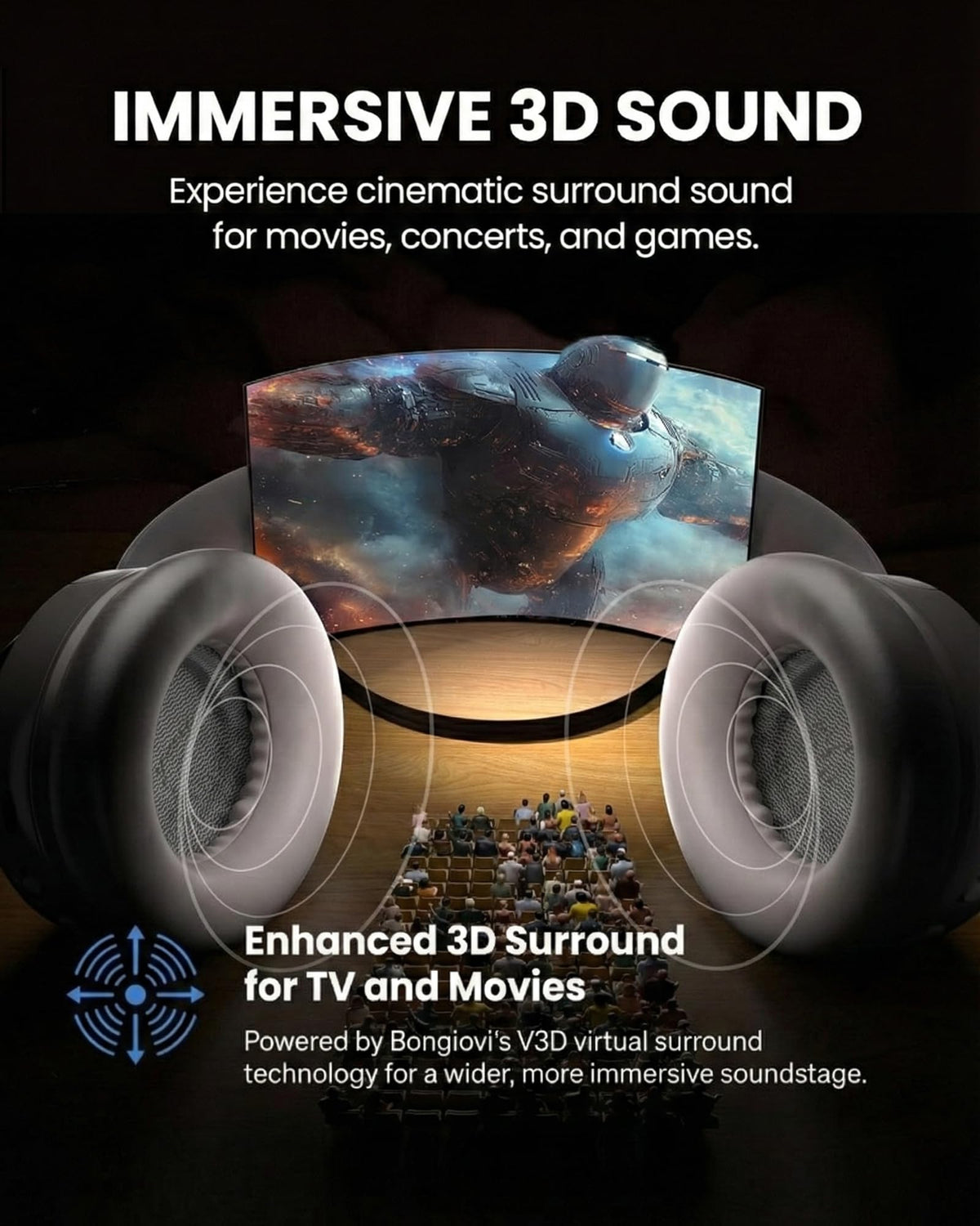 Avantree Eon 3D deep over-ear cushions providing comfort during long sessions