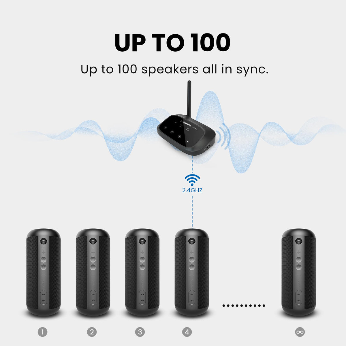 Compact design fits desks and shelves while expanding audio coverage.