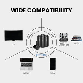 Supports wired and wireless inputs for flexible source options and easy integration.