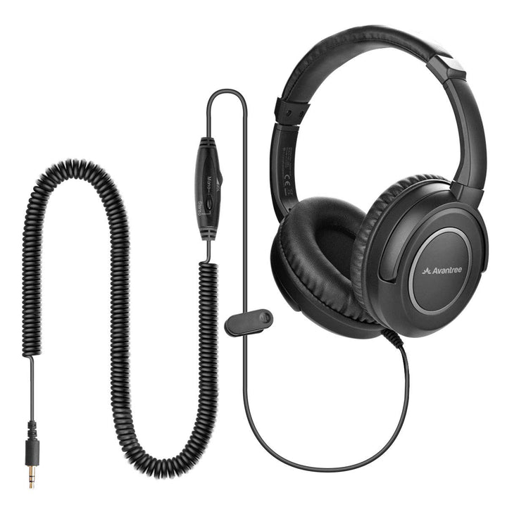 Avantree HF039 front view showing headphones and comfortable fit