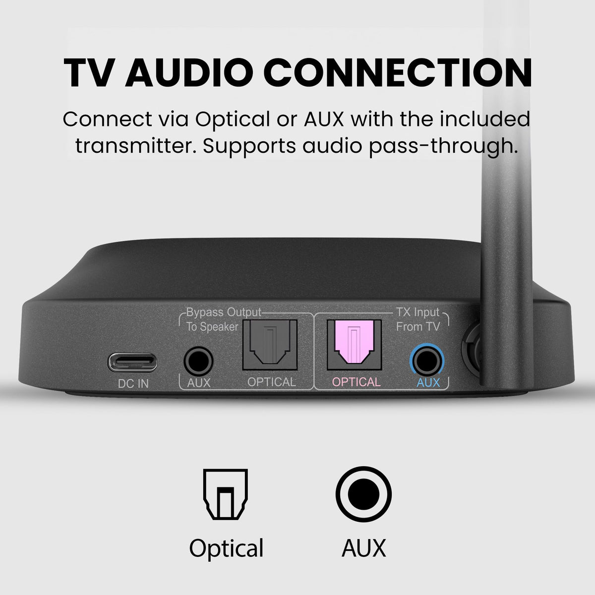 Avantree HT5009 Plus battery life indicator showing up to 60 hours