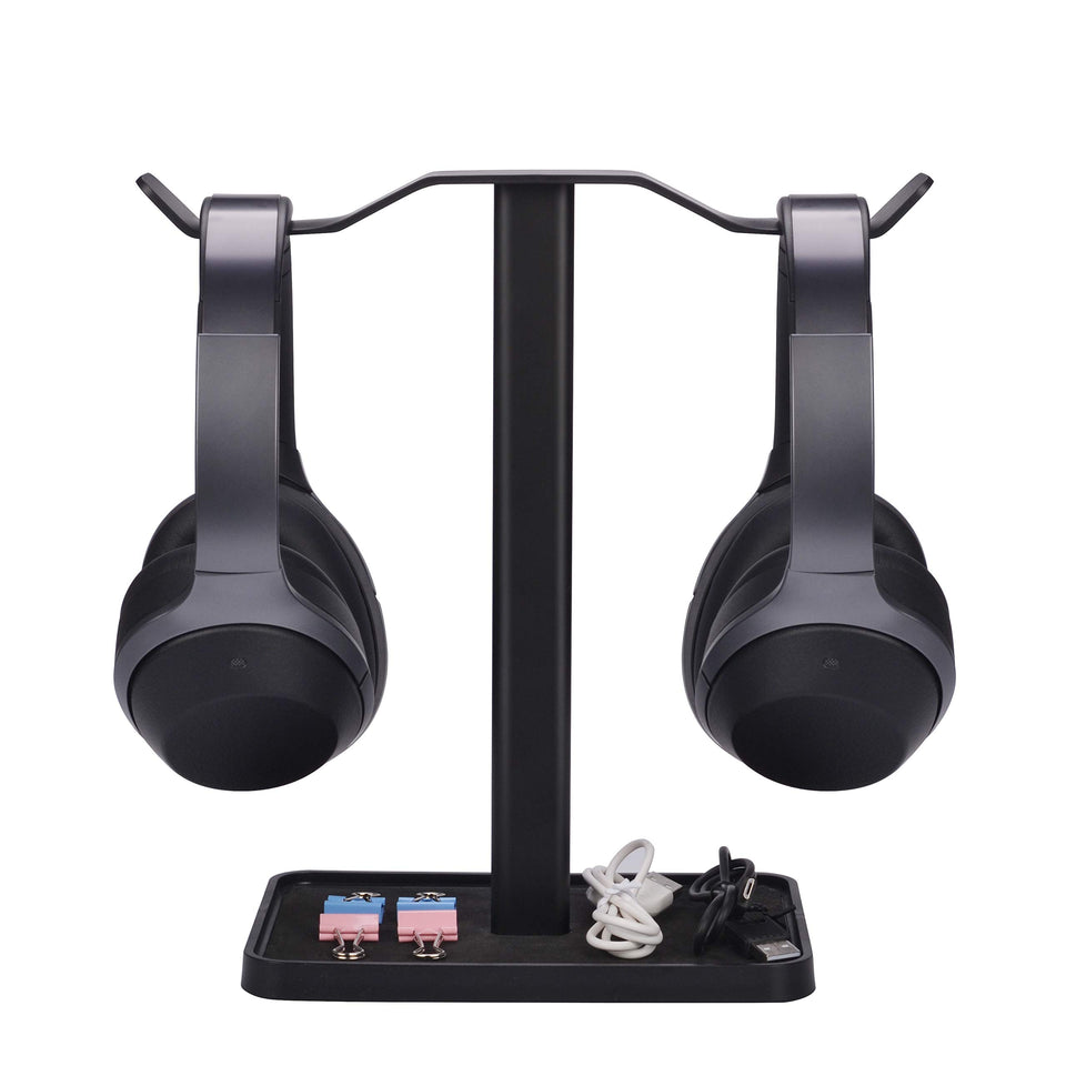 Avantree Neetto HS908 dual headphone stand supports two headsets for a clutter-free desk