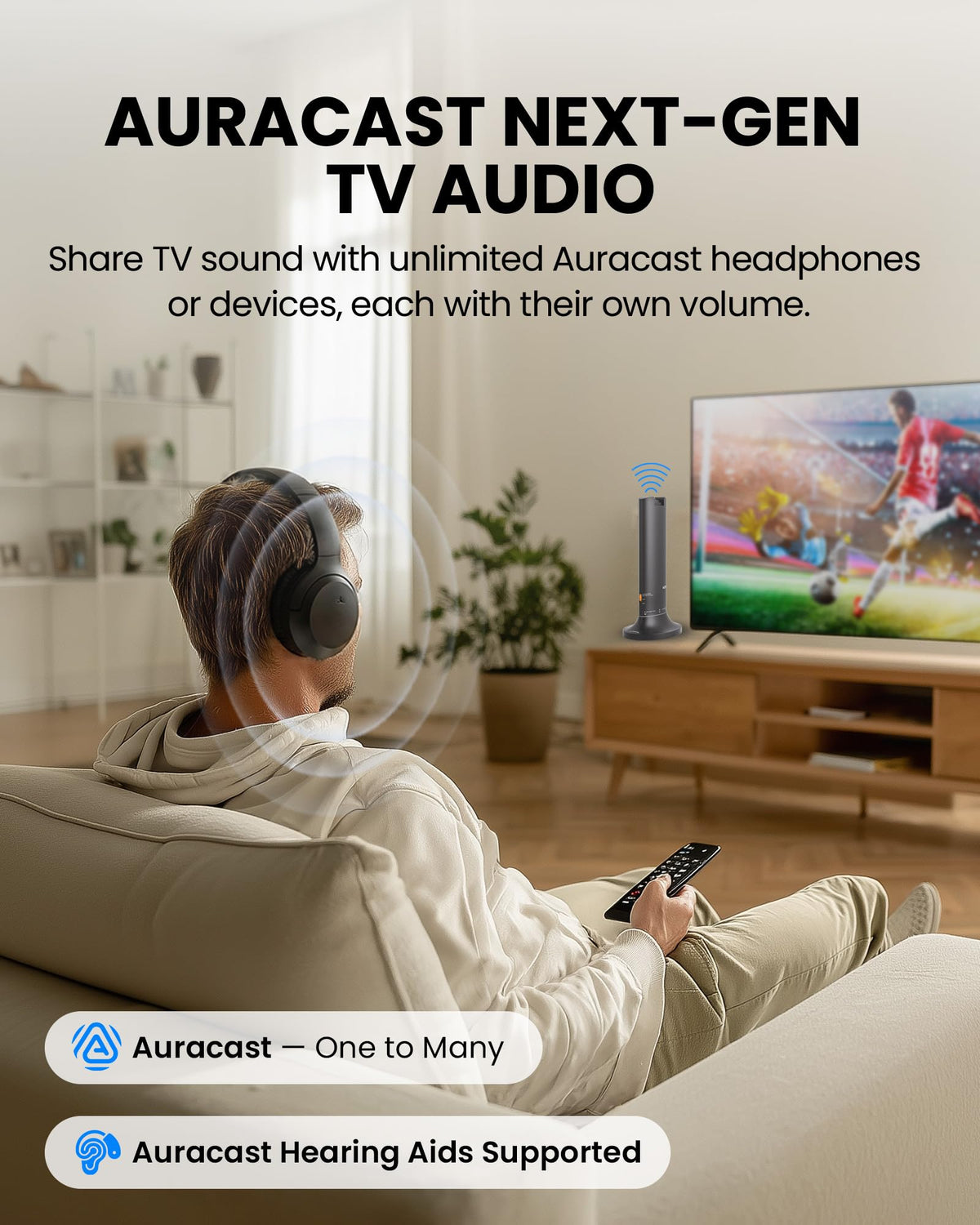 Avantree Opera Aura HDMI ARC connection for versatile TV setup