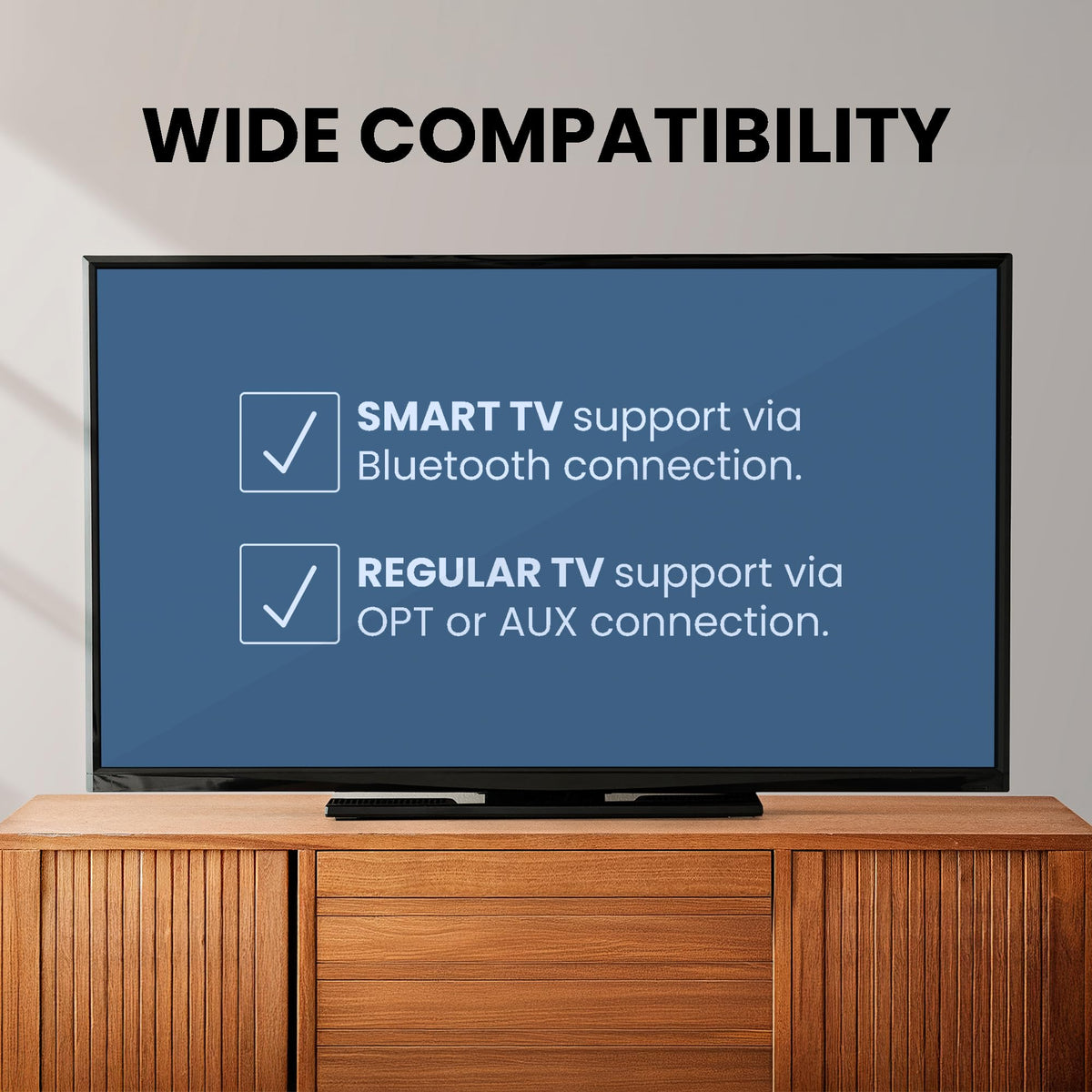 Avantree Opera with padded ear cushions and lightweight frame for extended TV listening.