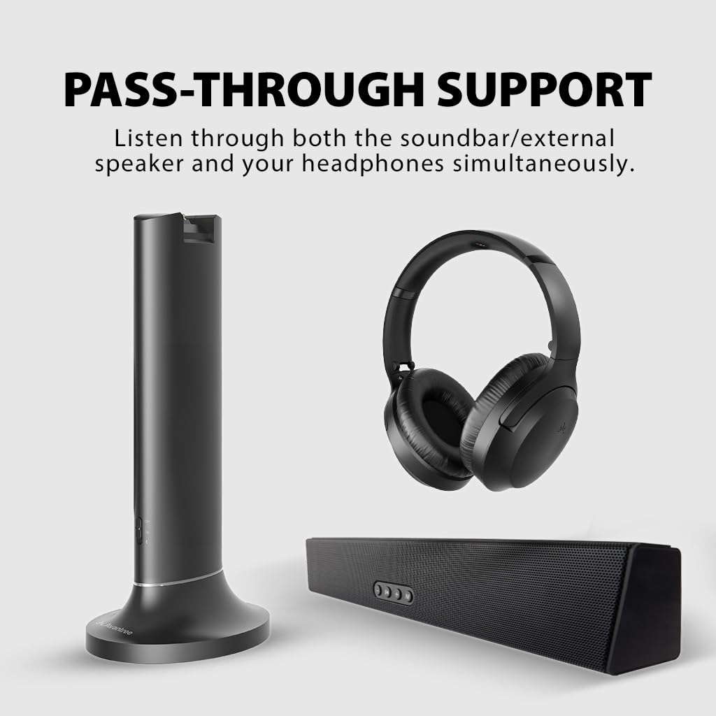 Avantree Opera pass-through enables TV audio sharing with a connected sound system.
