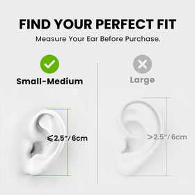 Avantree Resolve close-up of over-ear hook highlighting secure comfortable fit