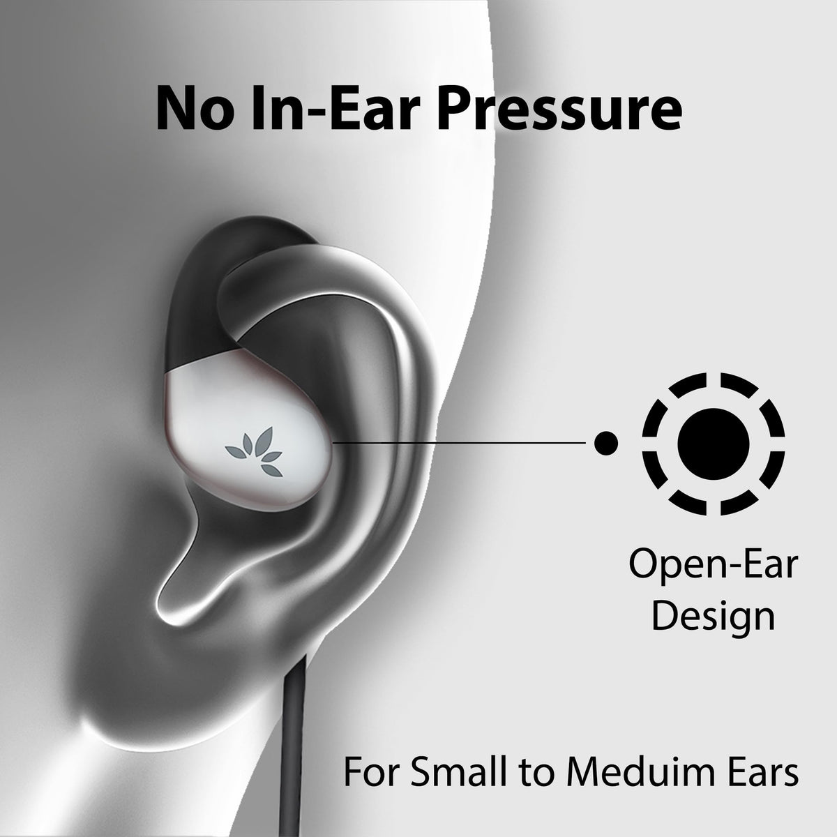 Avantree Resolve small-to-medium ear fit for comfortable wear.