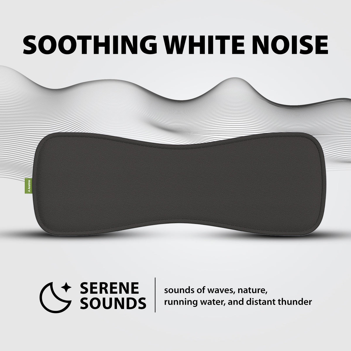 Avantree Slumber tucked under pillow demonstrating private sound delivery