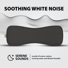 Avantree Slumber tucked under pillow demonstrating private sound delivery