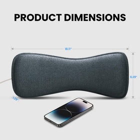 Avantree Slumber 2 tucked inside a pillowcase, discreet placement and cozy sound