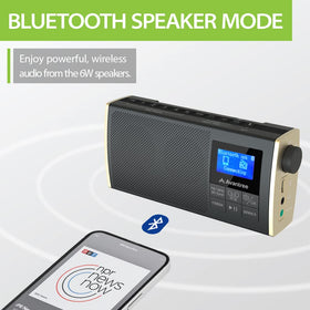 Avantree Soundbyte T pairing with earbuds in use, allowing wireless audio convenience