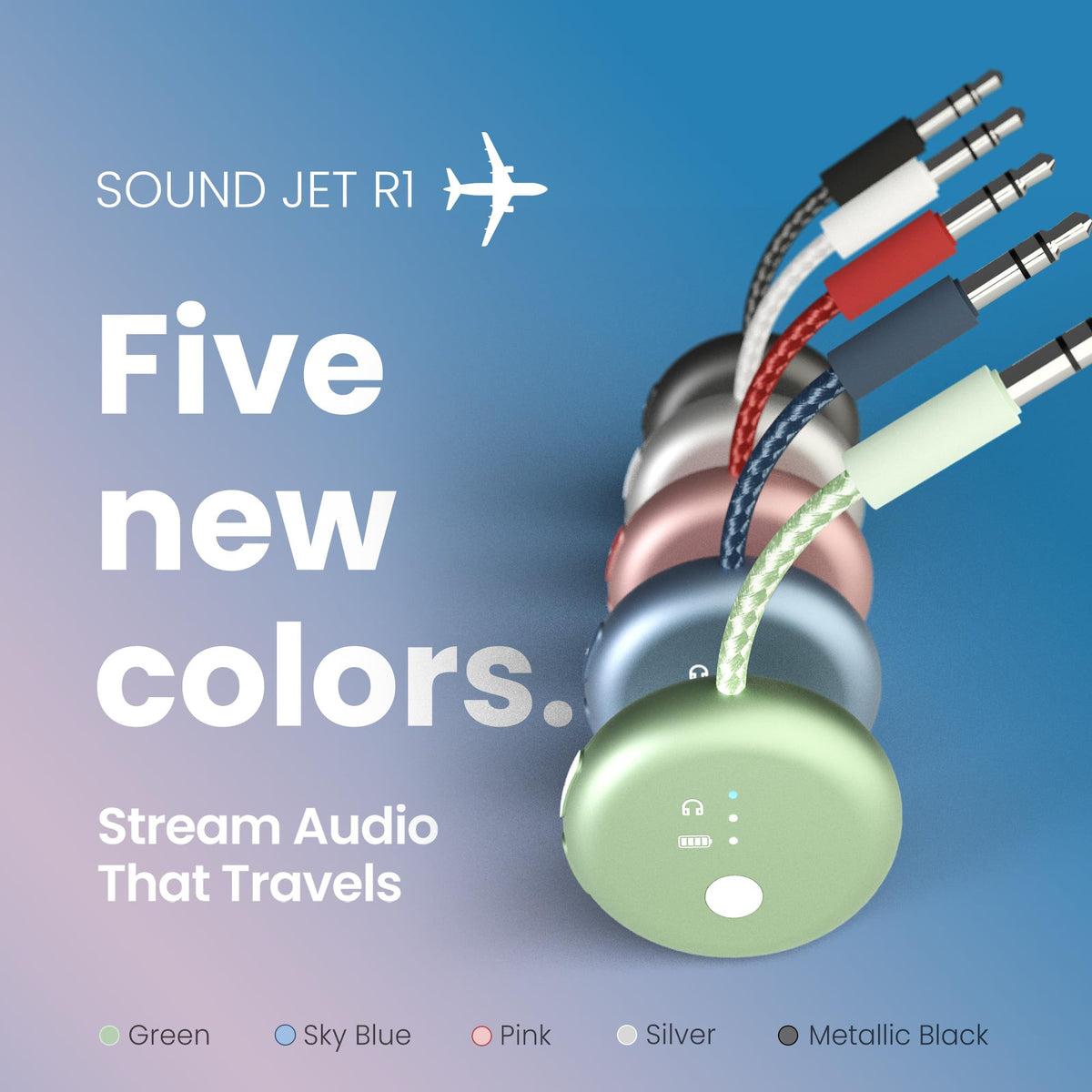 Up to 25 hours of battery for extended in-flight entertainment.
