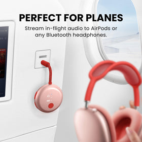 Avantree SoundJet R1 works with AirPods Pro/Max for seamless wireless audio.