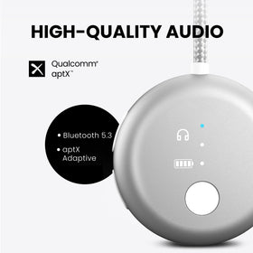 Avantree SoundJet R1 paired with AirPods demonstrating fast connection and wireless convenience