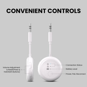 Avantree SoundJet R1 lineup of colors displayed to match AirPods and airport style preferences