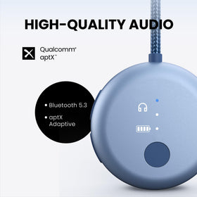 Qualcomm chipset with aptX Adaptive delivers stable high-quality sound.