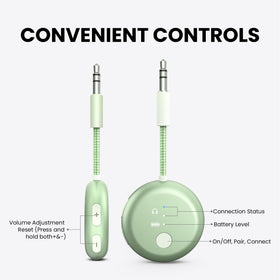 Avantree SoundJet R1 next to coin showing compact travel size advantage