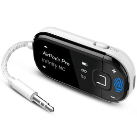 Avantree Voyager OLED display shows pairing status for quick setup.