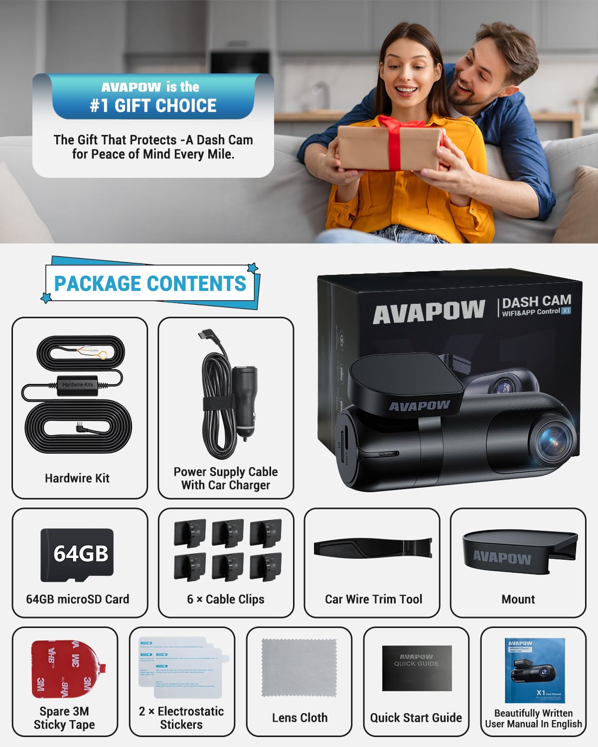 AVAPOW 4K front cam delivers crisp daily footage