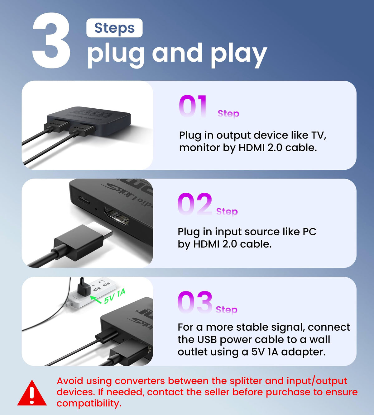 avedio links compact unit beside smartphone to show small footprint and space saving