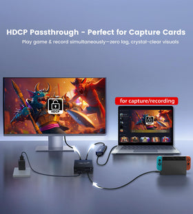 avedio links ports and labels detail showing HDMI and power ports for clarity