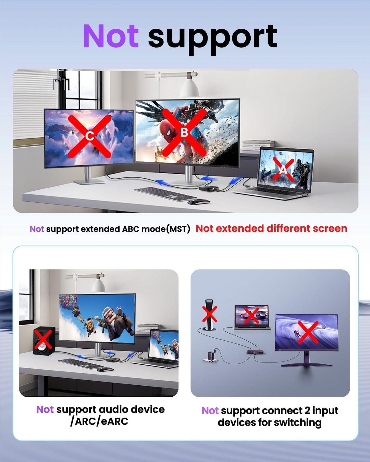 avedio links close-up of HDMI and USB-C ports ensuring reliable connections