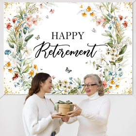 Avezano Happy Retirement Banner photo backdrop for memorable moments