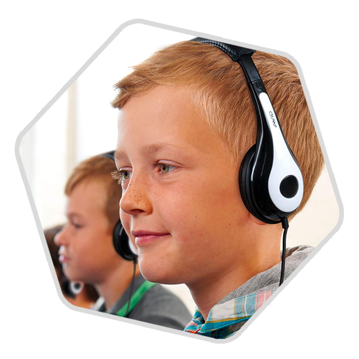 Avid AE-35 3.5mm plug works with standard classroom devices