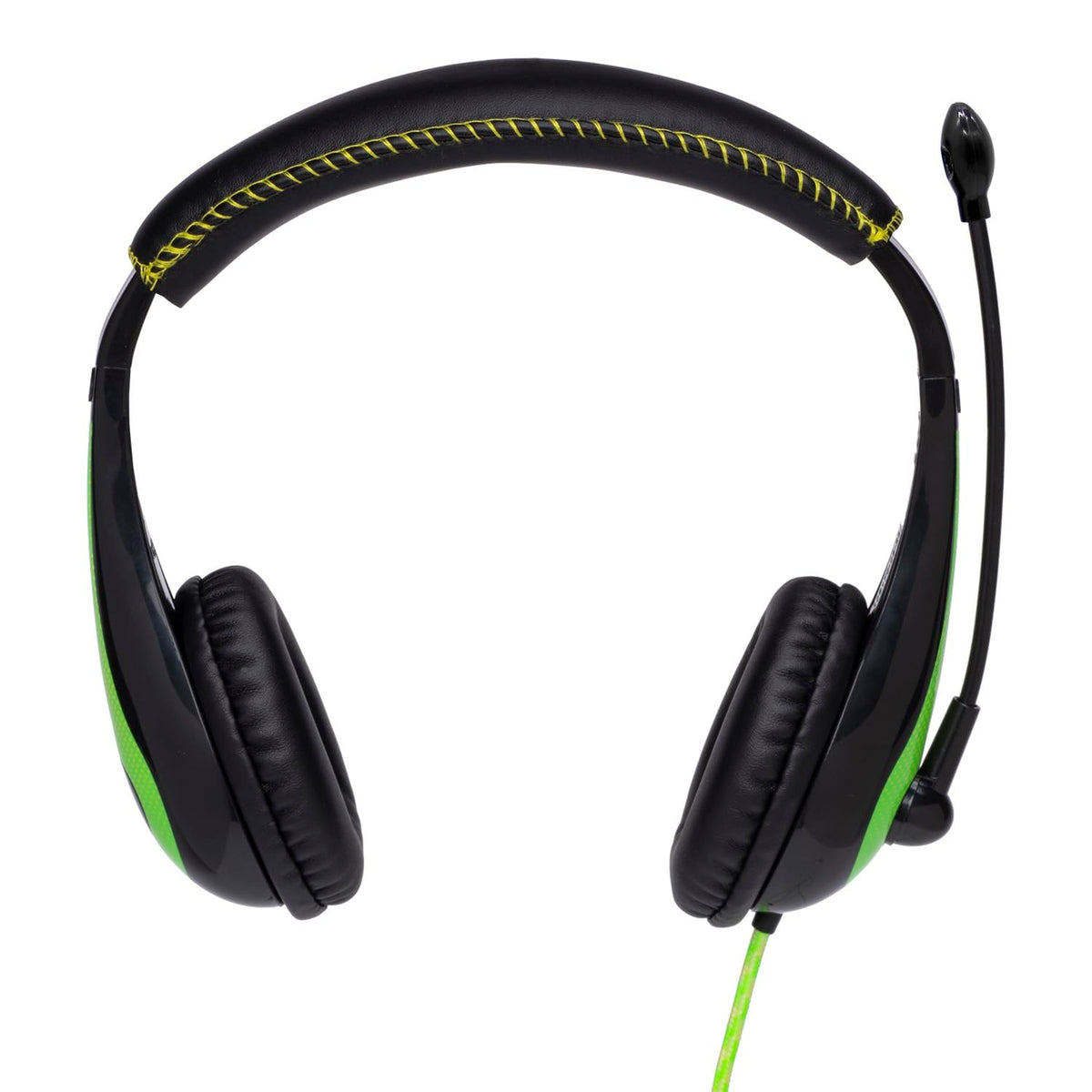 Avid AE-36 green headset used by students for group activities.