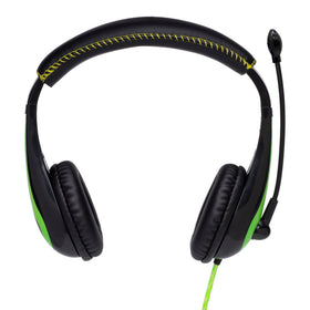 Avid AE-36 green headset used by students for group activities.