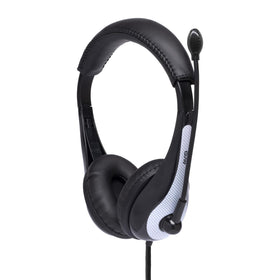 Avid AE-36 headset white with adjustable headband for comfortable all-day wear.