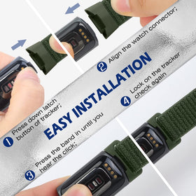 AVOD nylon band Velcro fastening demonstrates quick, secure closure for active use