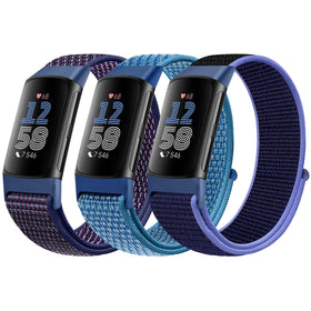 AVOD Sport Loop Nylon Band for Charge 6, front view, breathable comfort during workouts