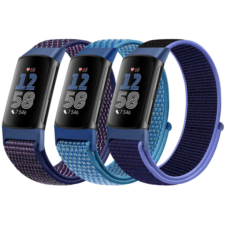 AVOD Sport Loop Nylon Band for Charge 6, front view, breathable comfort during workouts