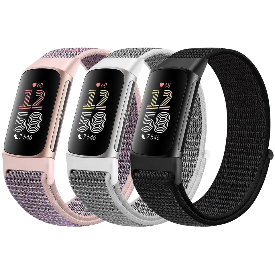 AVOD sport loop nylon band closeup showing breathable fabric for Charge 6 workouts