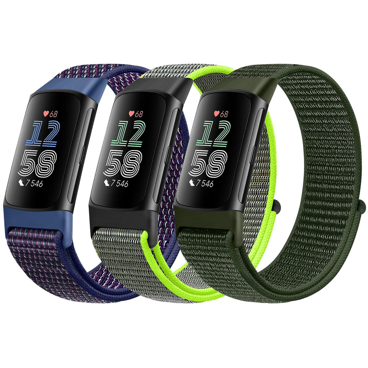 AVOD Sport Loop nylon band on wrist provides comfortable daily wear for Charge 6