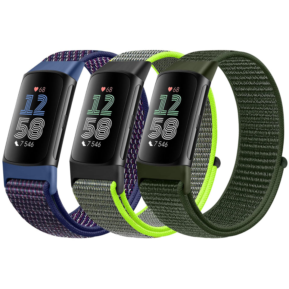 AVOD Sport Loop nylon band on wrist provides comfortable daily wear for Charge 6