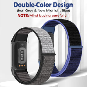 AVOD nylon band closeup with Charge 5 compatibility and soft weave.