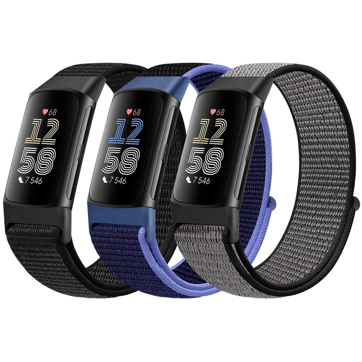 AVOD sport loop nylon band on wrist for Fitbit Charge 6, breathable and secure.